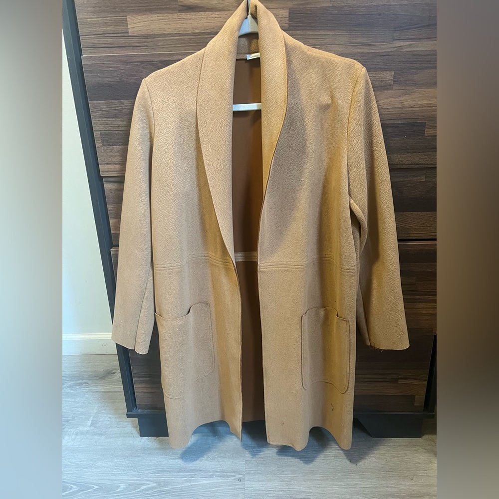 Zara faux suede jacket Camel